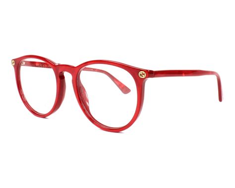 gucci glasses red stripe|Gucci red frame eyeglasses.